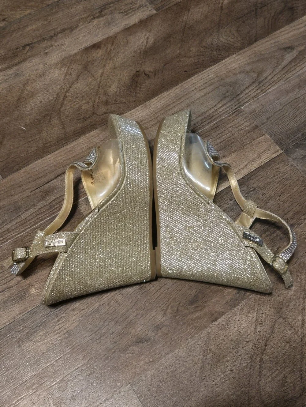 Sugar Gold Wedge Heels